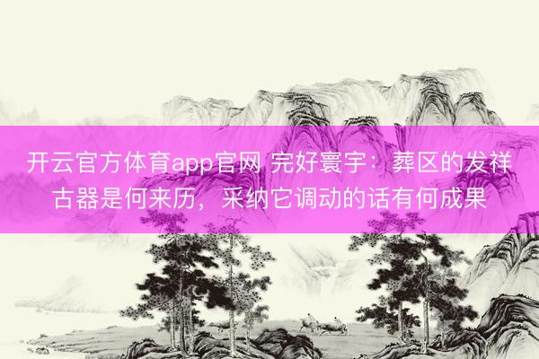 开云官方体育app官网 完好寰宇：葬区的发祥古器是何来历，采纳它调动的话有何成果